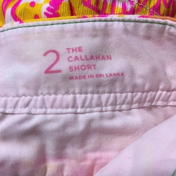 LILLY PULITZER Women’s Callahan Sunshine Yellow “Sea & Be Seen” Print Shorts - Picture 9 of 13